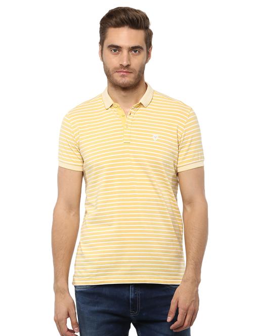 yellow striped polo t-shirt - 15772665 - Standard Image - 1