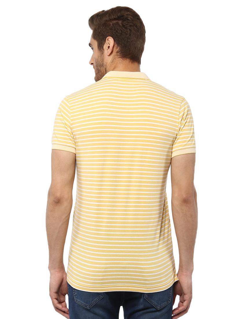 yellow striped polo t-shirt - 15772665 - Zoom Image - 3