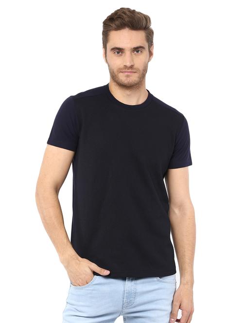 solid blue crew neck t-shirt - 15772730 - Standard Image - 1
