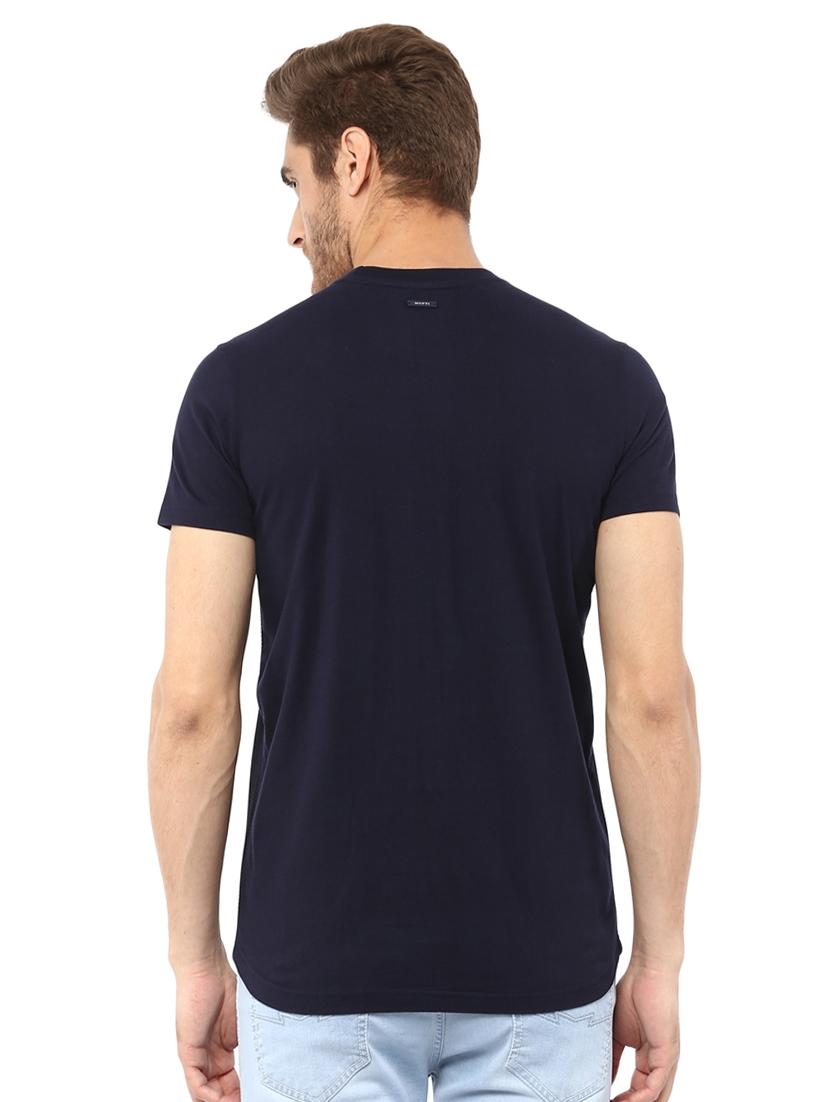 solid blue crew neck t-shirt - 15772730 - Zoom Image - 3