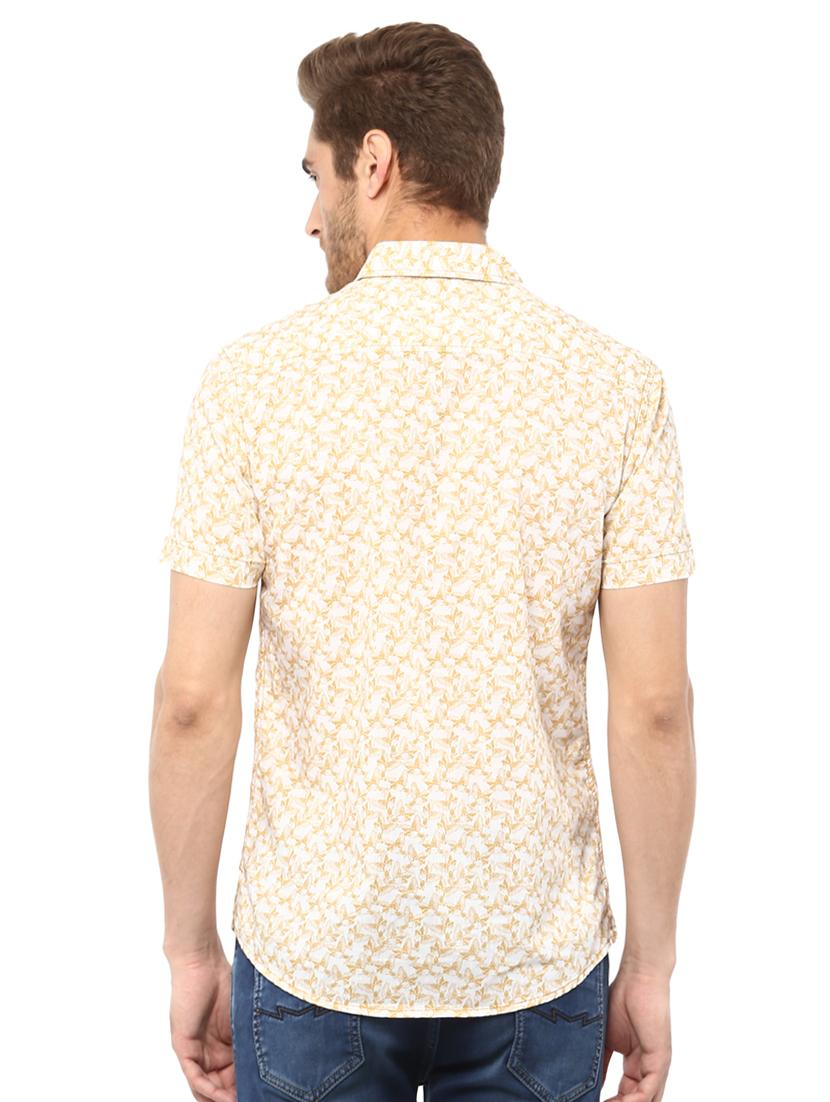 beige printed casual shirt - 15772734 - Zoom Image - 3