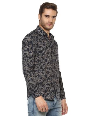 blue floral printed casual shirt - 15772748 - Standard Image - 2