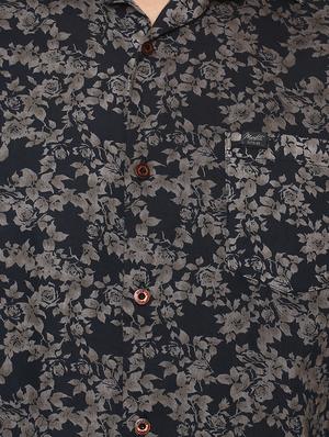 blue floral printed casual shirt - 15772748 - Standard Image - 4