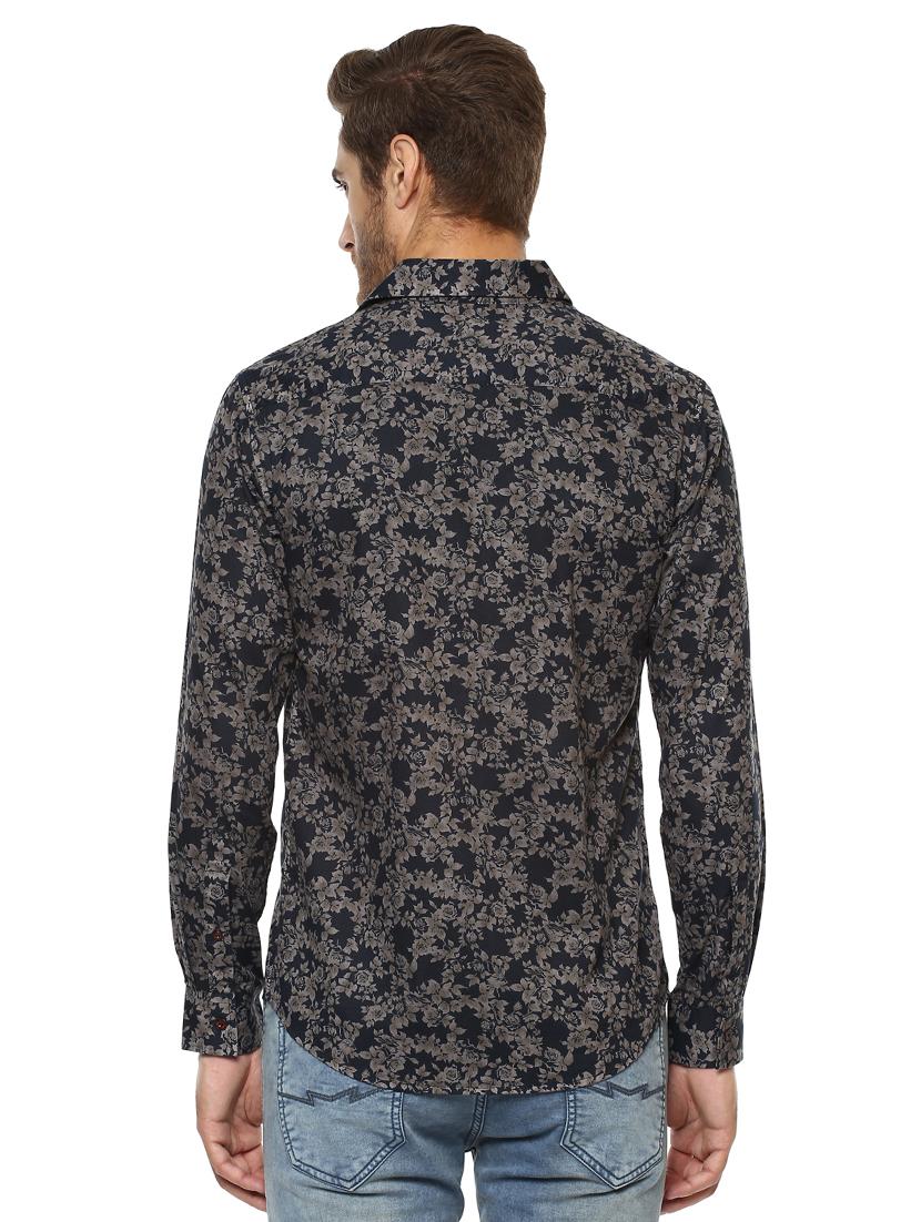 blue floral printed casual shirt - 15772748 - Zoom Image - 3