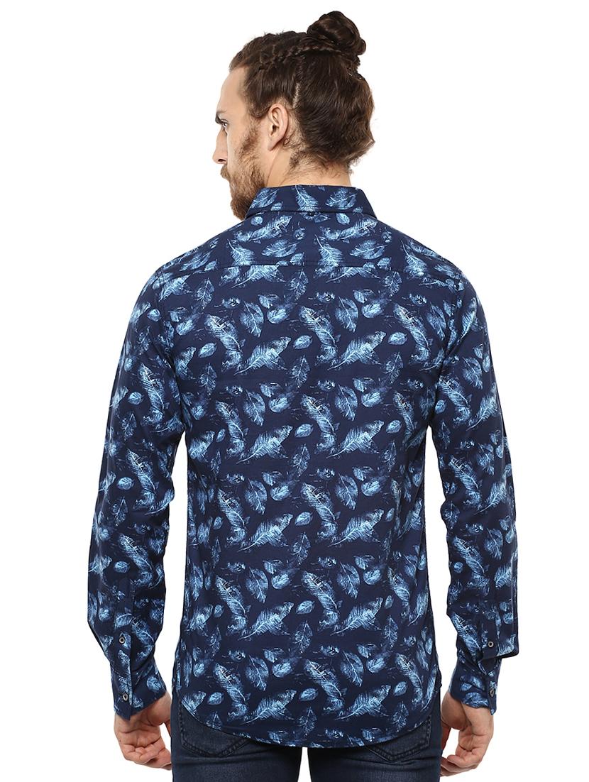 blue printed casual shirt - 15772764 - Zoom Image - 3
