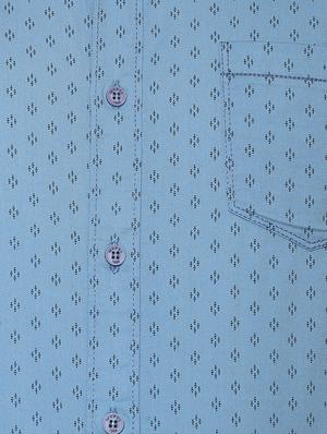 blue printed casual shirt - 15772787 - Standard Image - 4