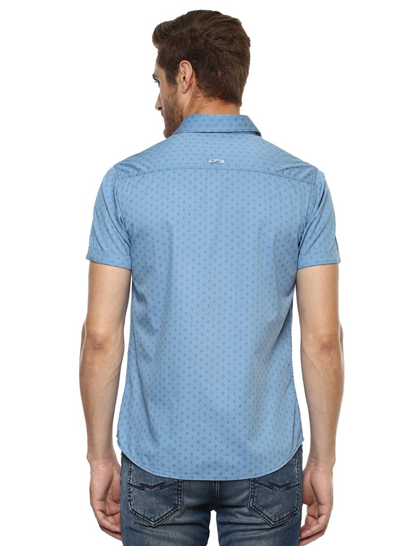 blue printed casual shirt - 15772787 - Zoom Image - 3