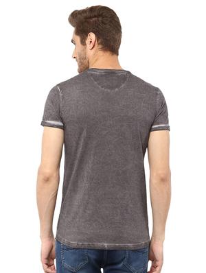 grey chest print t-shirt - 15772795 - Standard Image - 3