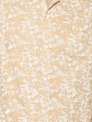 beige printed casual shirt - 15772817 - Standard Image - 4