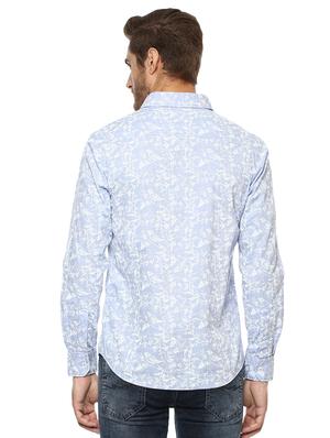 blue printed casual shirt - 15772819 - Standard Image - 3