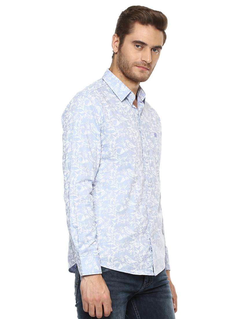 blue printed casual shirt - 15772819 - Zoom Image - 2