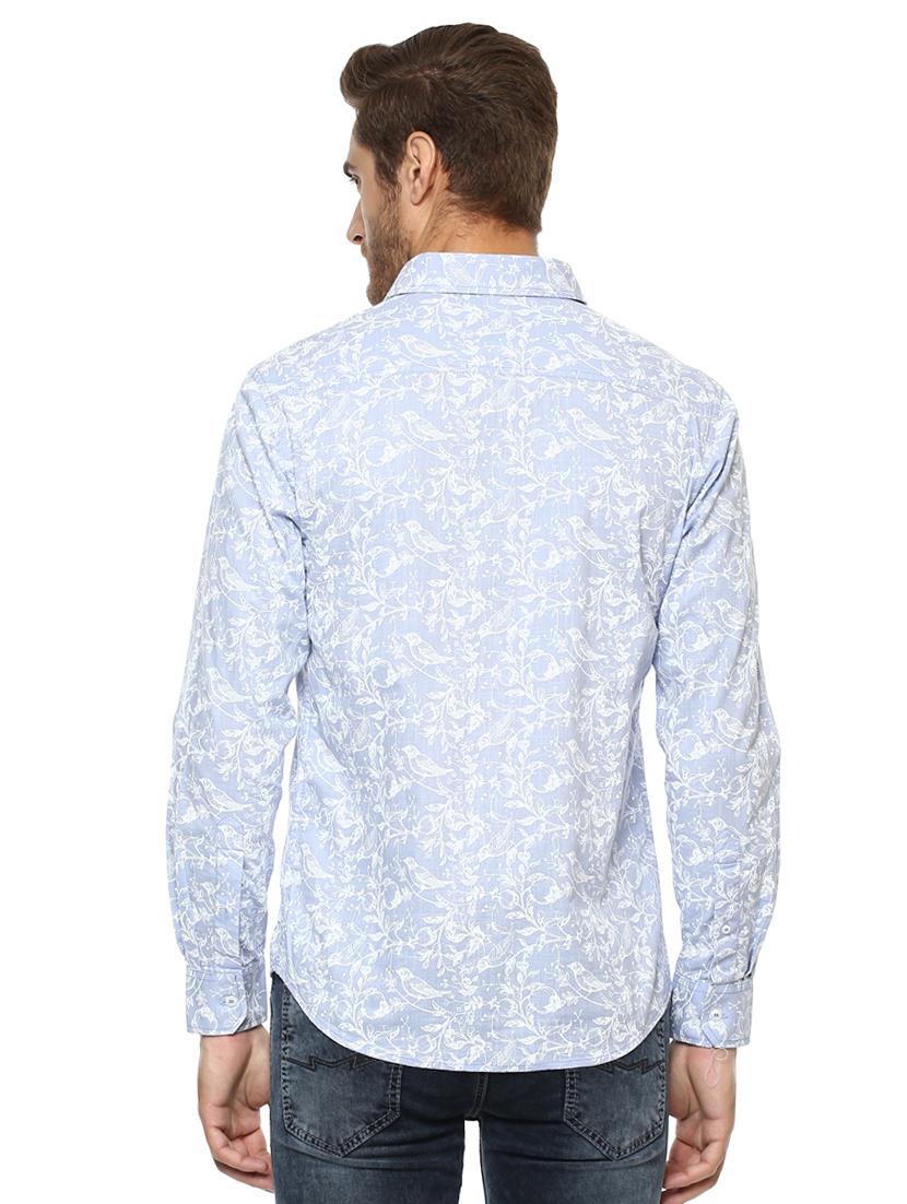 blue printed casual shirt - 15772819 - Zoom Image - 3