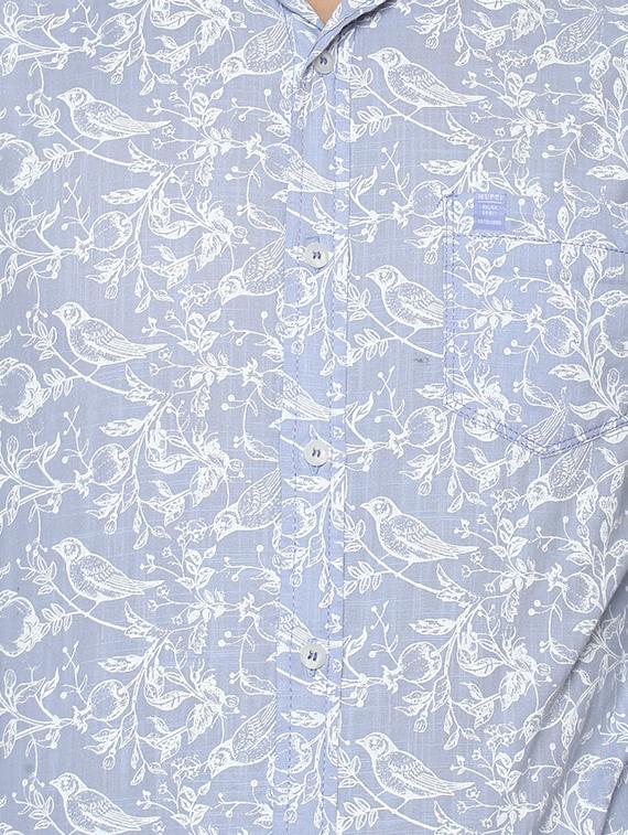 blue printed casual shirt - 15772819 - Zoom Image - 4