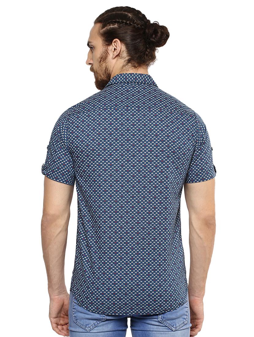 blue printed casual shirt - 15772821 - Zoom Image - 3