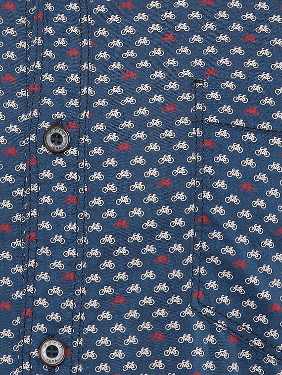 blue printed casual shirt - 15772821 - Zoom Image - 4