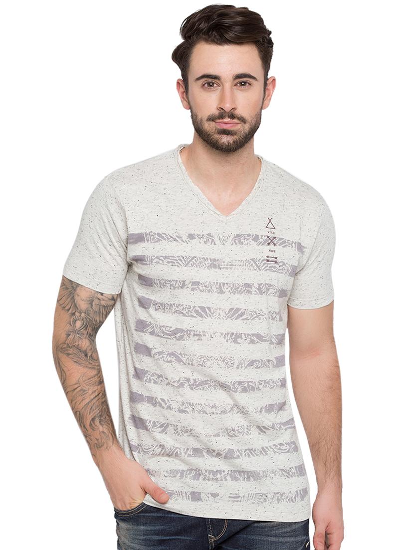 grey front print t-shirt - 15772859 - Zoom Image - 1