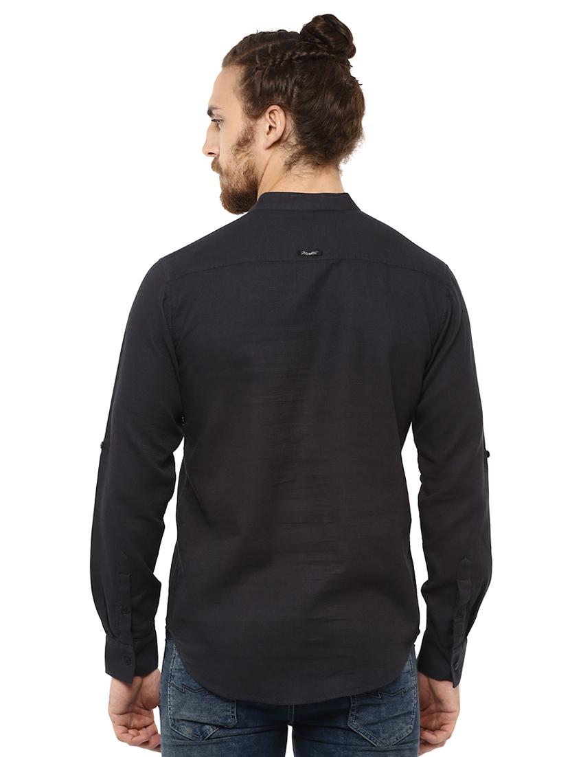 black solid short kurta - 15772860 - Zoom Image - 3