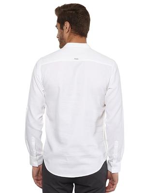 white cotton short kurta - 15772862 - Standard Image - 3