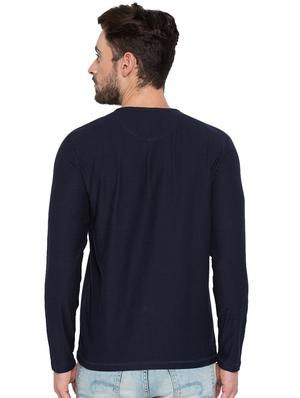 blue henley neck t-shirt - 15772897 - Standard Image - 3