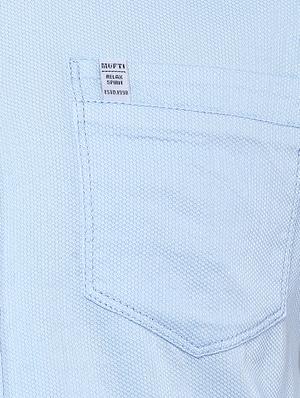 blue solid casual shirt - 15772900 - Standard Image - 4