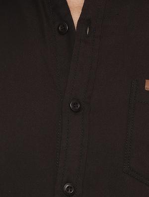brown solid casual shirt - 15772906 - Standard Image - 4