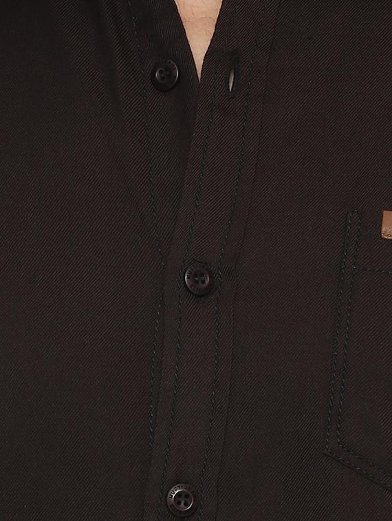 brown solid casual shirt - 15772906 - Zoom Image - 4