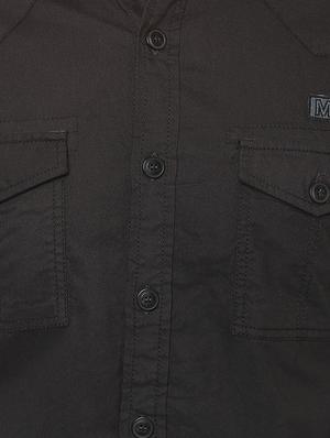 grey solid casual shirt - 15772914 - Standard Image - 4