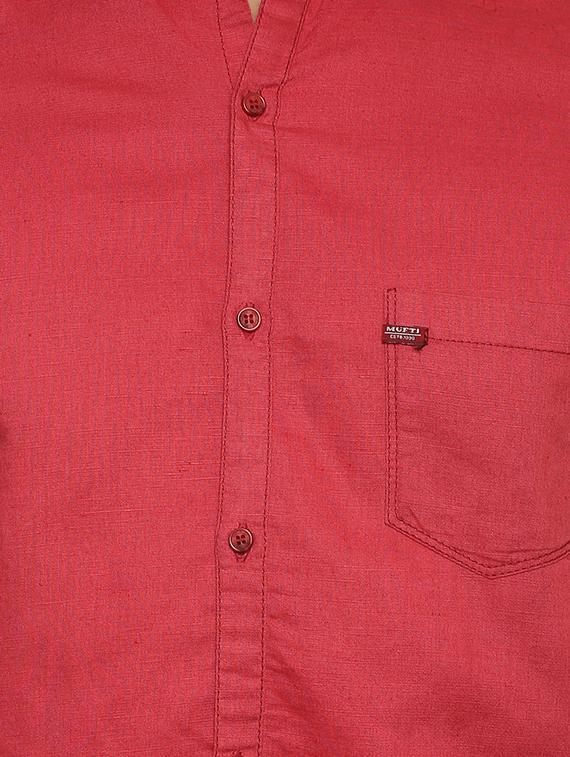 pink solid casual shirt - 15772921 - Zoom Image - 4