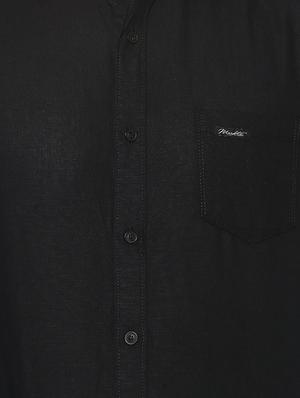 black solid casual shirt - 15772932 - Standard Image - 4