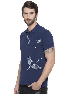blue front print t-shirt - 15772948 - Standard Image - 2