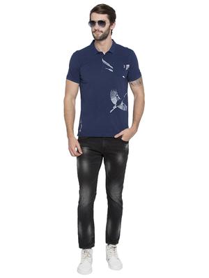 blue front print t-shirt - 15772948 - Standard Image - 4