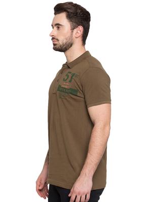 green typographic chest print t-shirt - 15772952 - Standard Image - 2