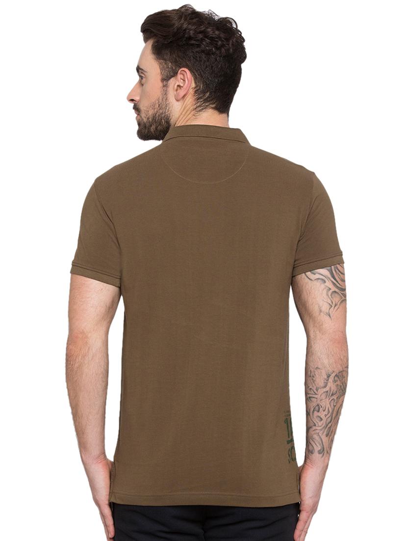 green typographic chest print t-shirt - 15772952 - Zoom Image - 3