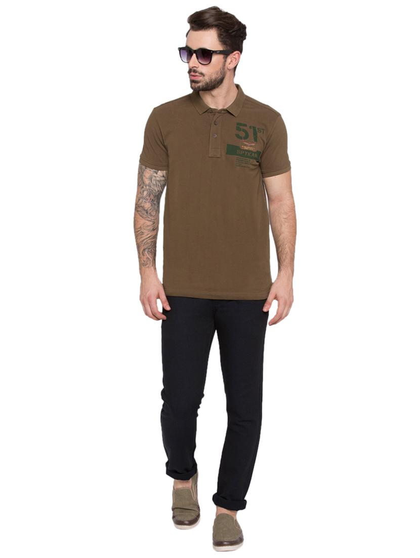 green typographic chest print t-shirt - 15772952 - Zoom Image - 4
