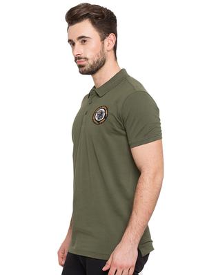 solid green polo t-shirt - 15772970 - Standard Image - 2