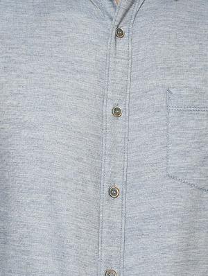 blue solid casual shirt - 15772971 - Standard Image - 4