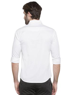 white solid casual shirt - 15773033 - Standard Image - 3
