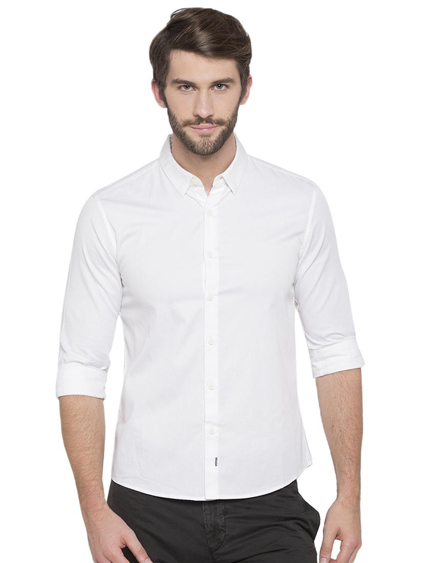 white solid casual shirt - 15773033 - Zoom Image - 1