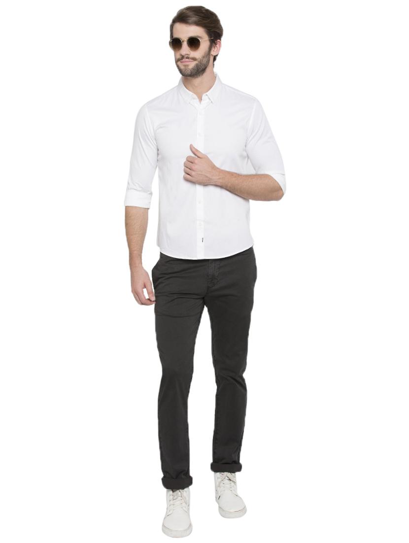 white solid casual shirt - 15773033 - Zoom Image - 4