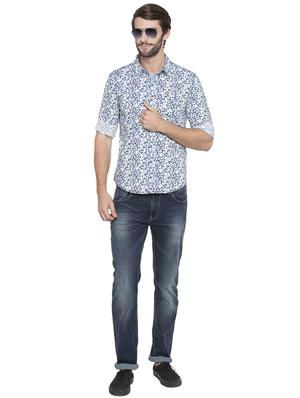 blue printed casual shirt - 15773078 - Standard Image - 4
