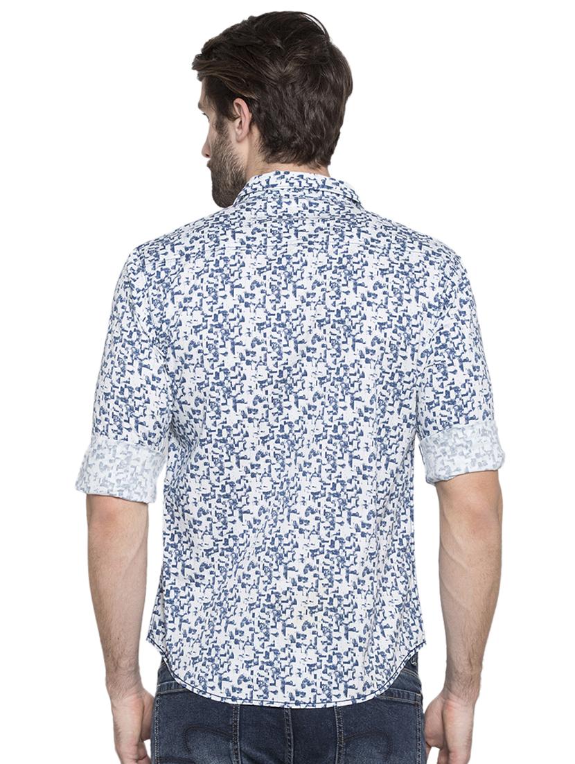 blue printed casual shirt - 15773078 - Zoom Image - 3