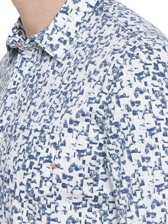 blue printed casual shirt - 15773078 - Zoom Image - 5