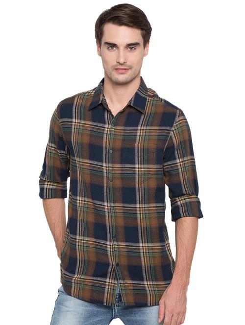 multi colored checkered casual shirt - 15773101 - Standard Image - 1