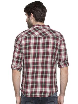 red checkered casual shirt - 15773102 - Standard Image - 3