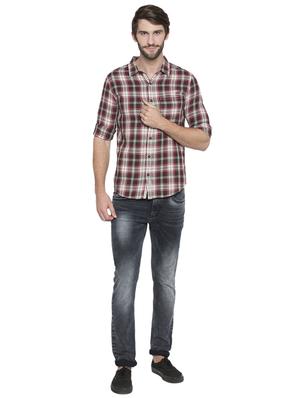 red checkered casual shirt - 15773102 - Standard Image - 4