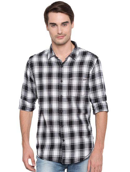 black checkered casual shirt - 15773104 - Very Small Image - 1
