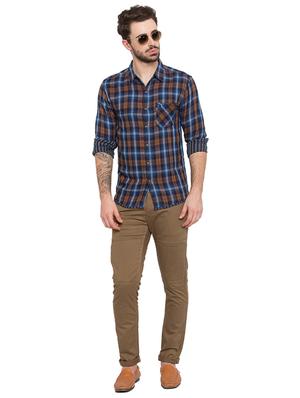 blue checkered casual shirt - 15773136 - Standard Image - 4
