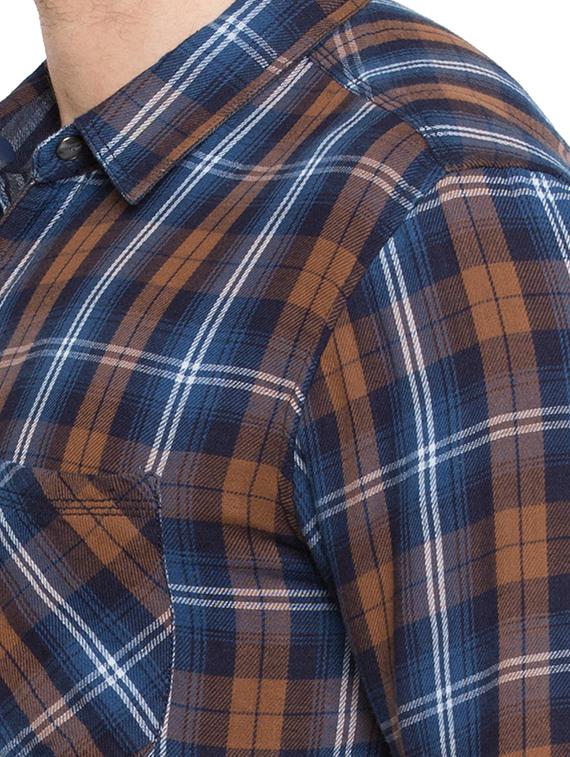 blue checkered casual shirt - 15773136 - Zoom Image - 5