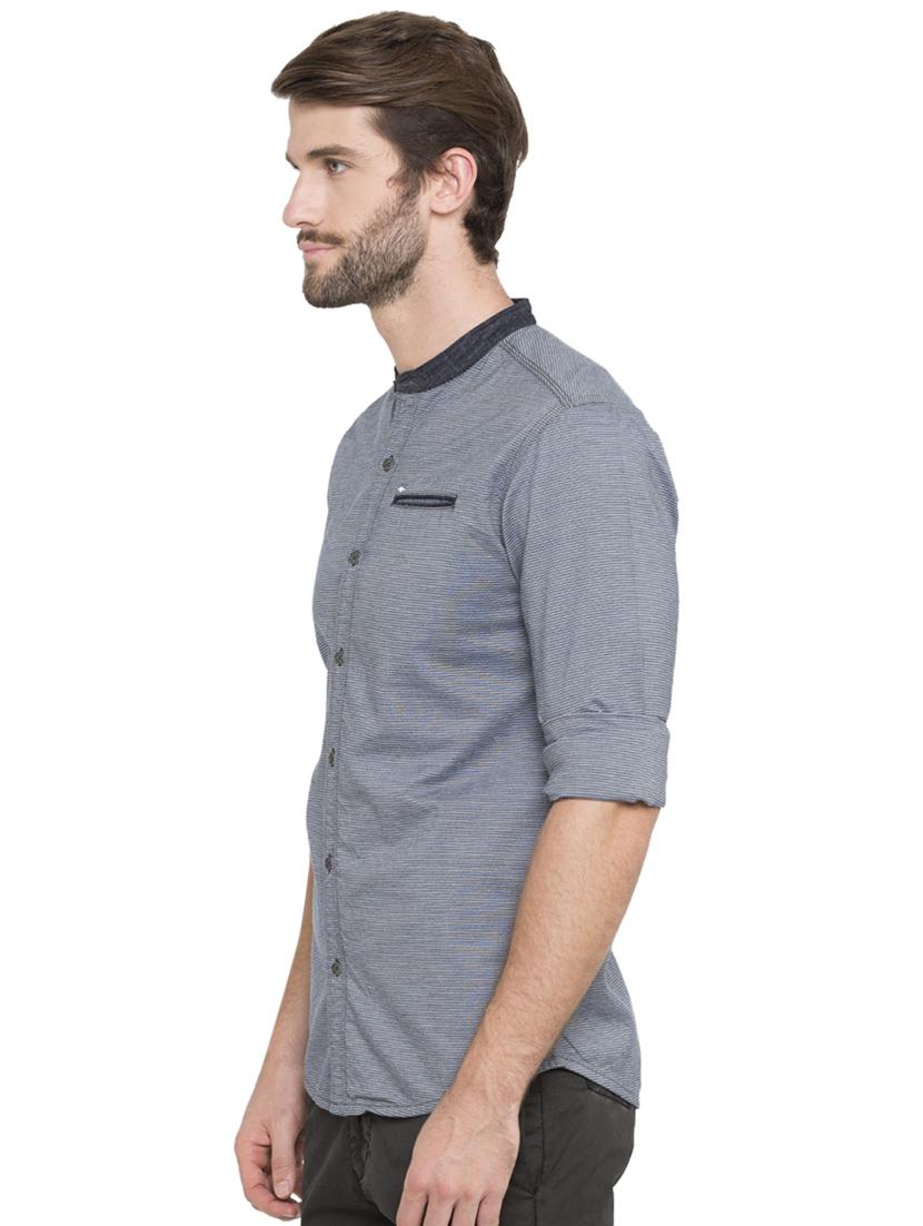 blue striped casual shirt - 15773142 - Zoom Image - 2