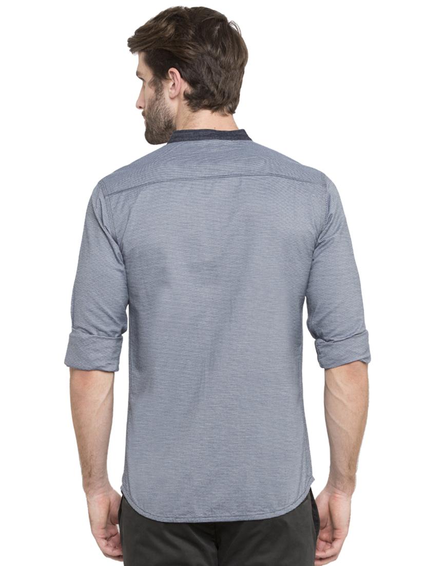 blue striped casual shirt - 15773142 - Zoom Image - 3